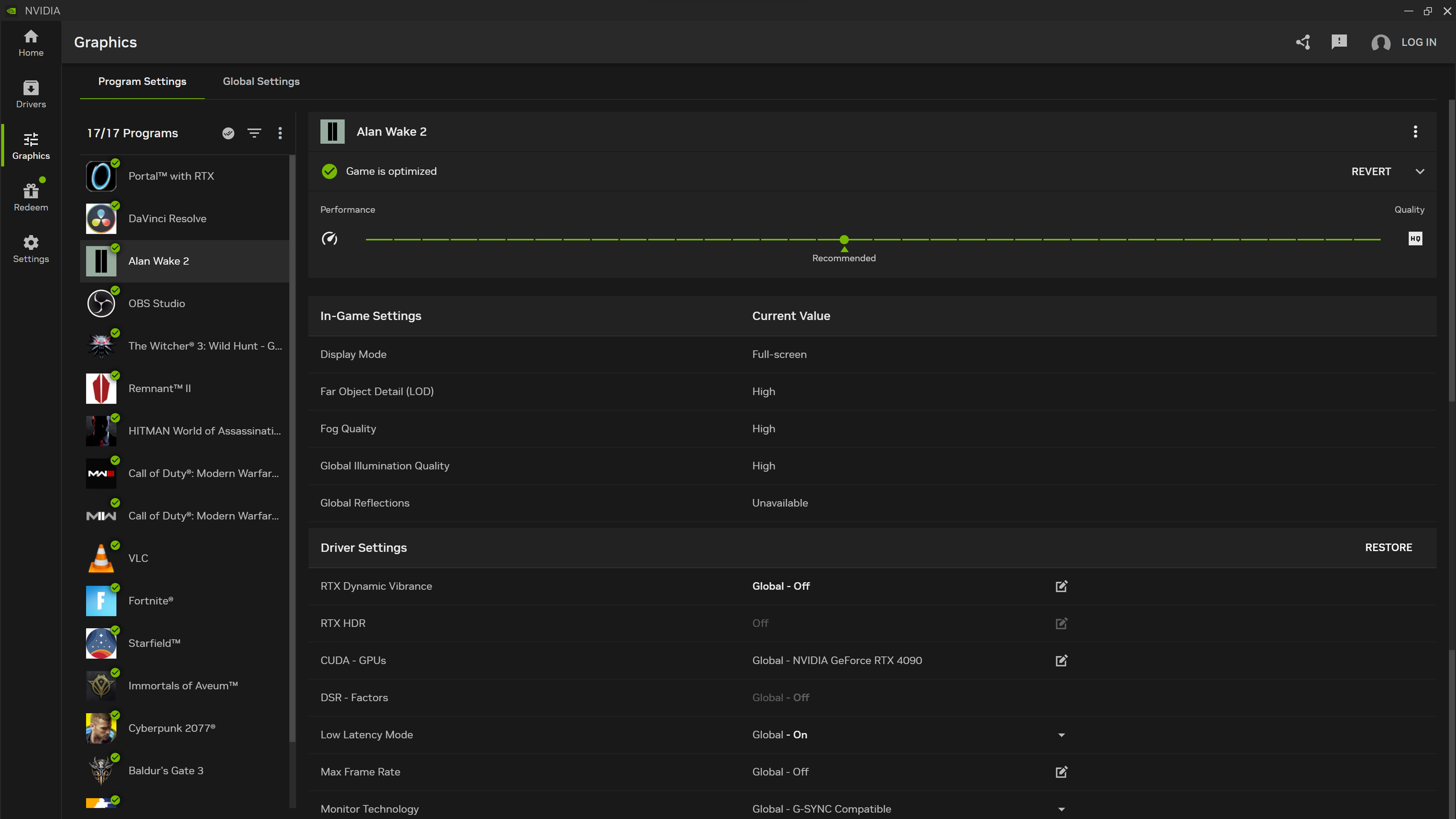 The new unified GPU control center with in-game settings and driver settings
