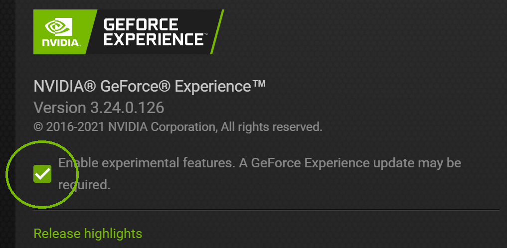 Geforce experience win online 10