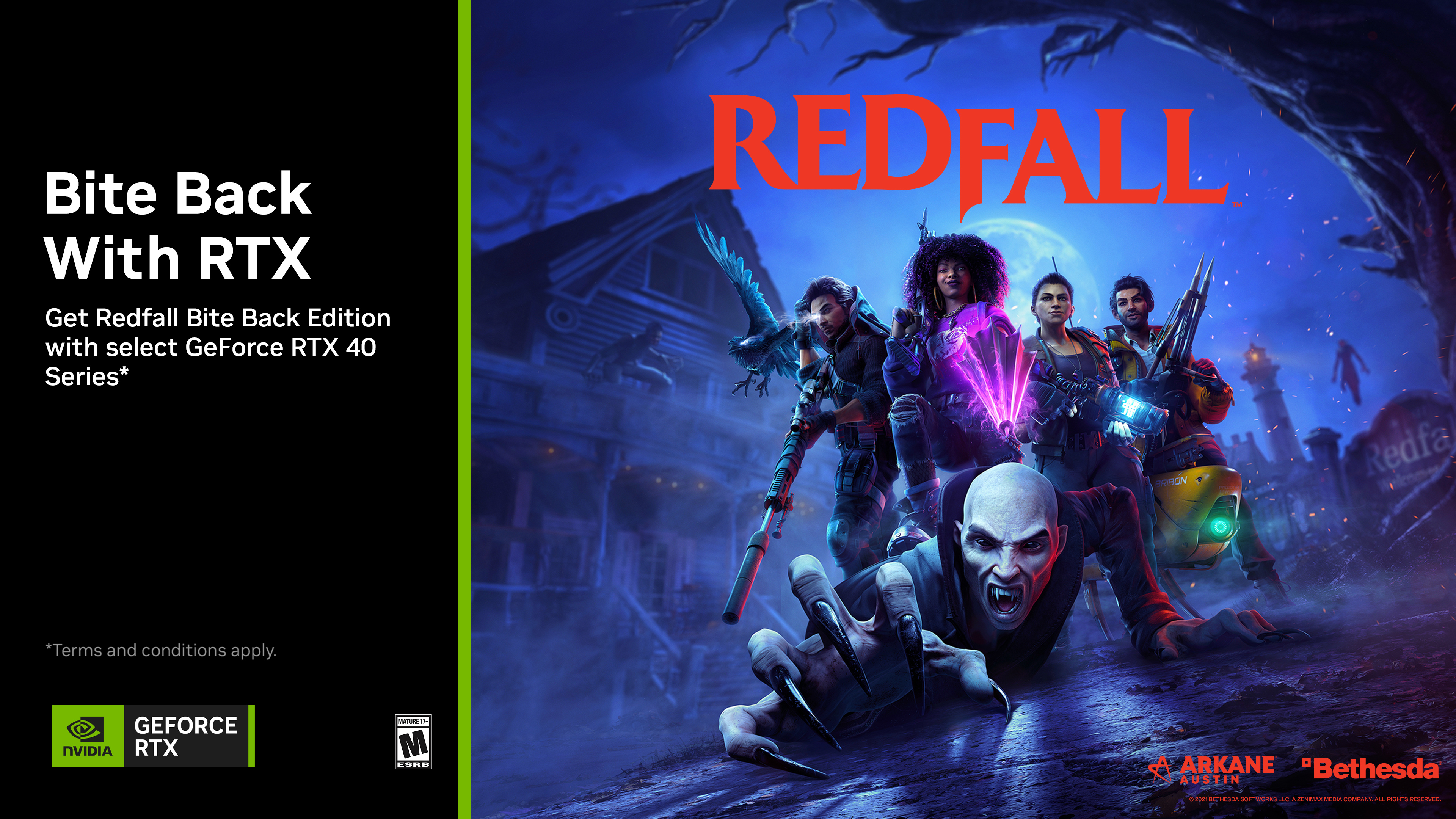 Compre uma placa de vídeo GeForce RTX Série 40 participante e ganhe Redfall  Bite Back Edition, Notícias GeForce