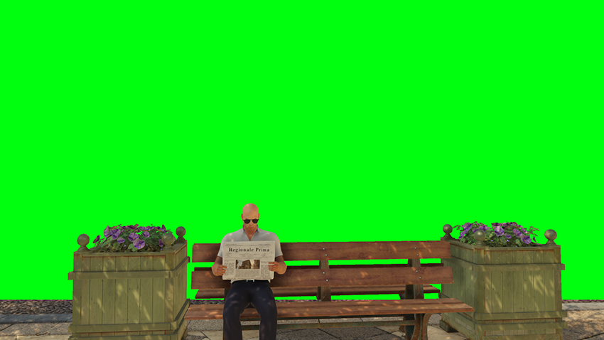 By applying and customizing the Green Screen filter we remove the background