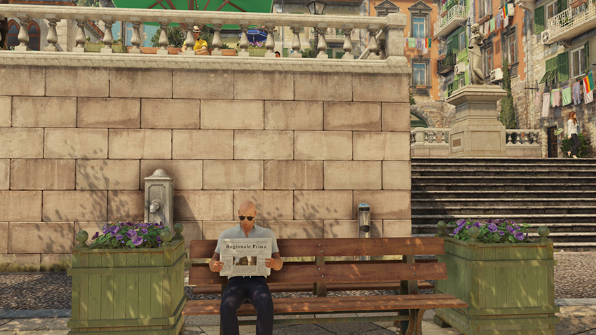 Starting with an in-game moment, we open Photo Mode to pause the action