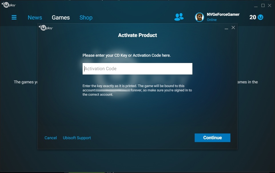 Uplay Activation Code