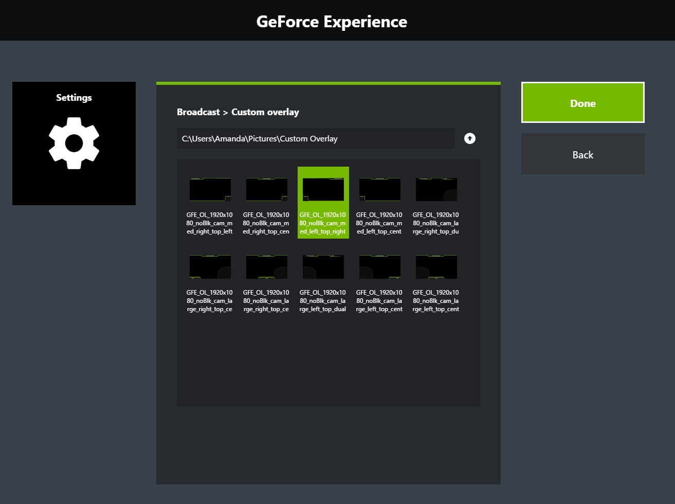 geforce overlay hotkey