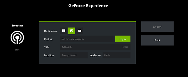 GeForce Experience: Broadcasting Tutorial #0011