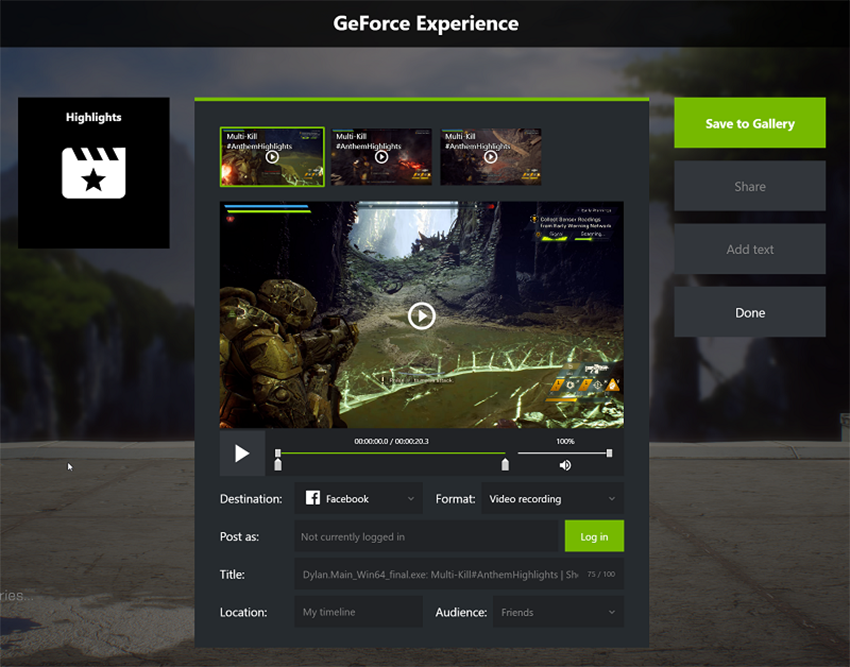 Nvidia experience версии