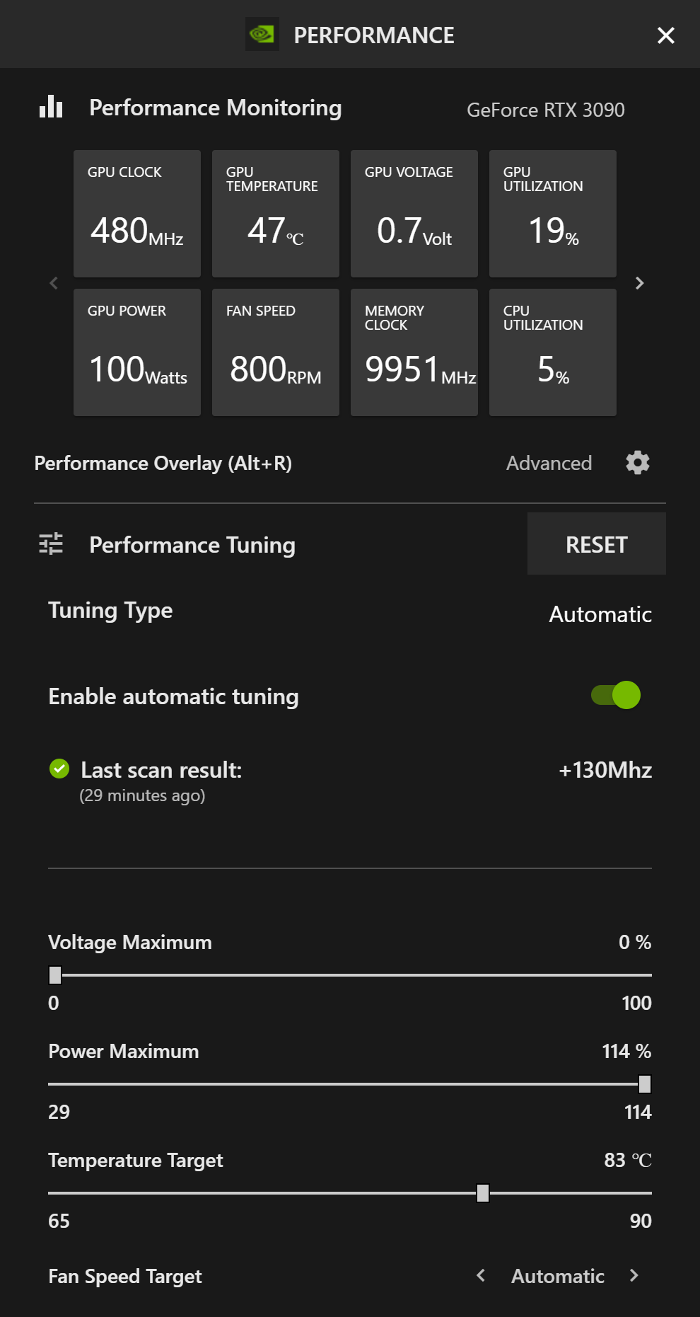 Nvidia hot sale overclock tool