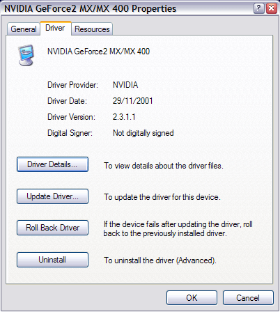 New Driver (Windows XP)