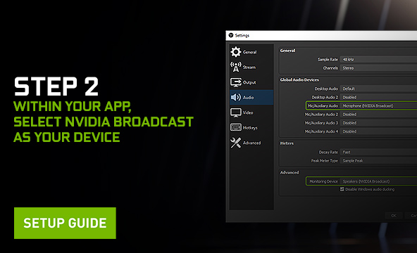 how to use nvidia broadcast engine