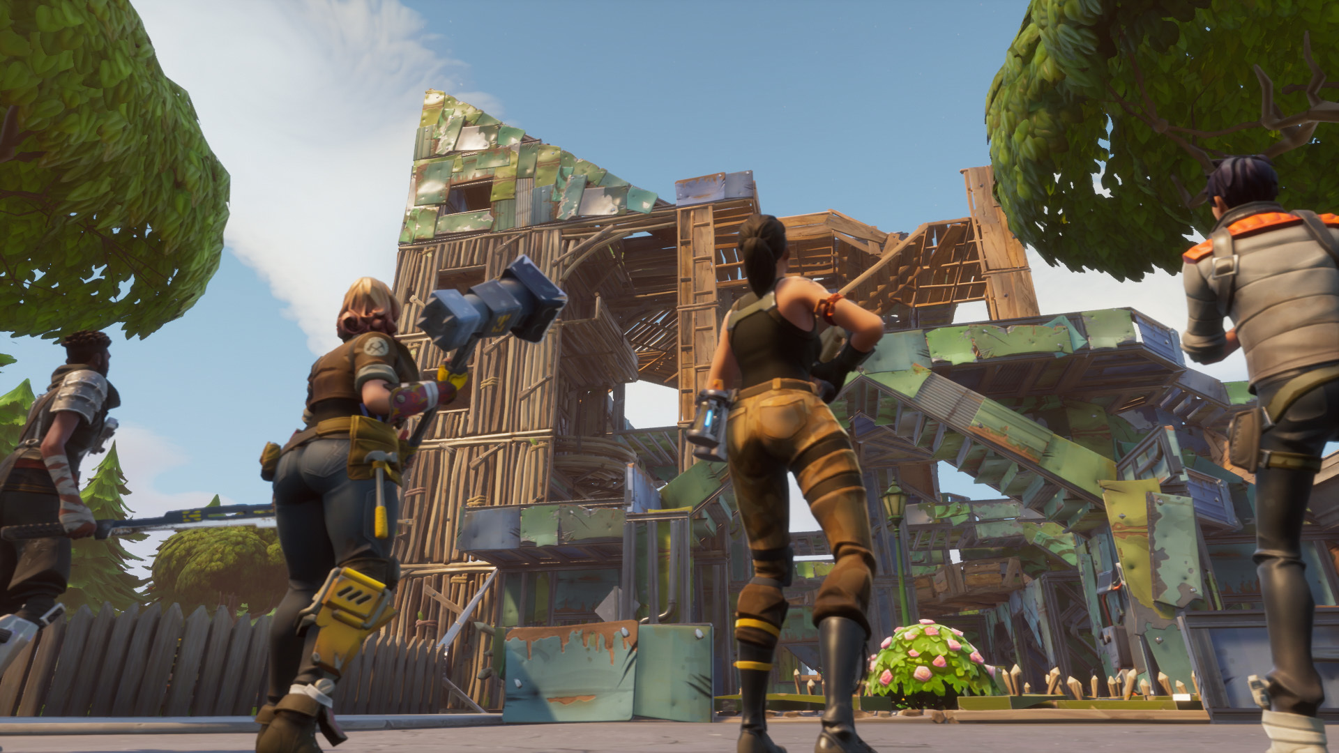 but before you begin your fort based masterpiece you ll need to venture out and harvest materials one of the most ubiquitous substances is wood - fortnite building upgrades