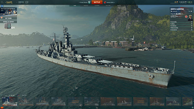 world of warships: legends: north carolina