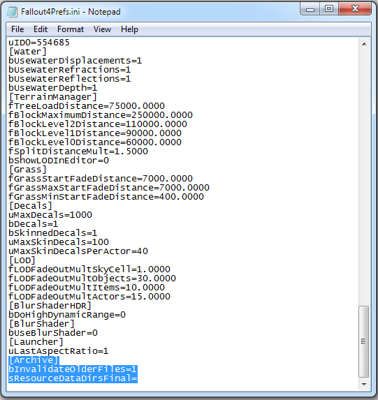 fallout 4 custom ini