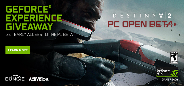 Destiny 2 PC GeForce Experience Open Beta Key Giveaway