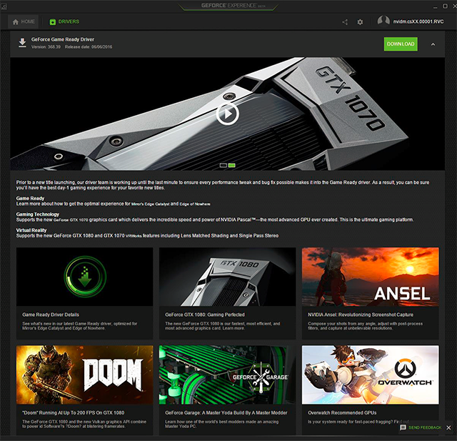 Download GeForce Experience