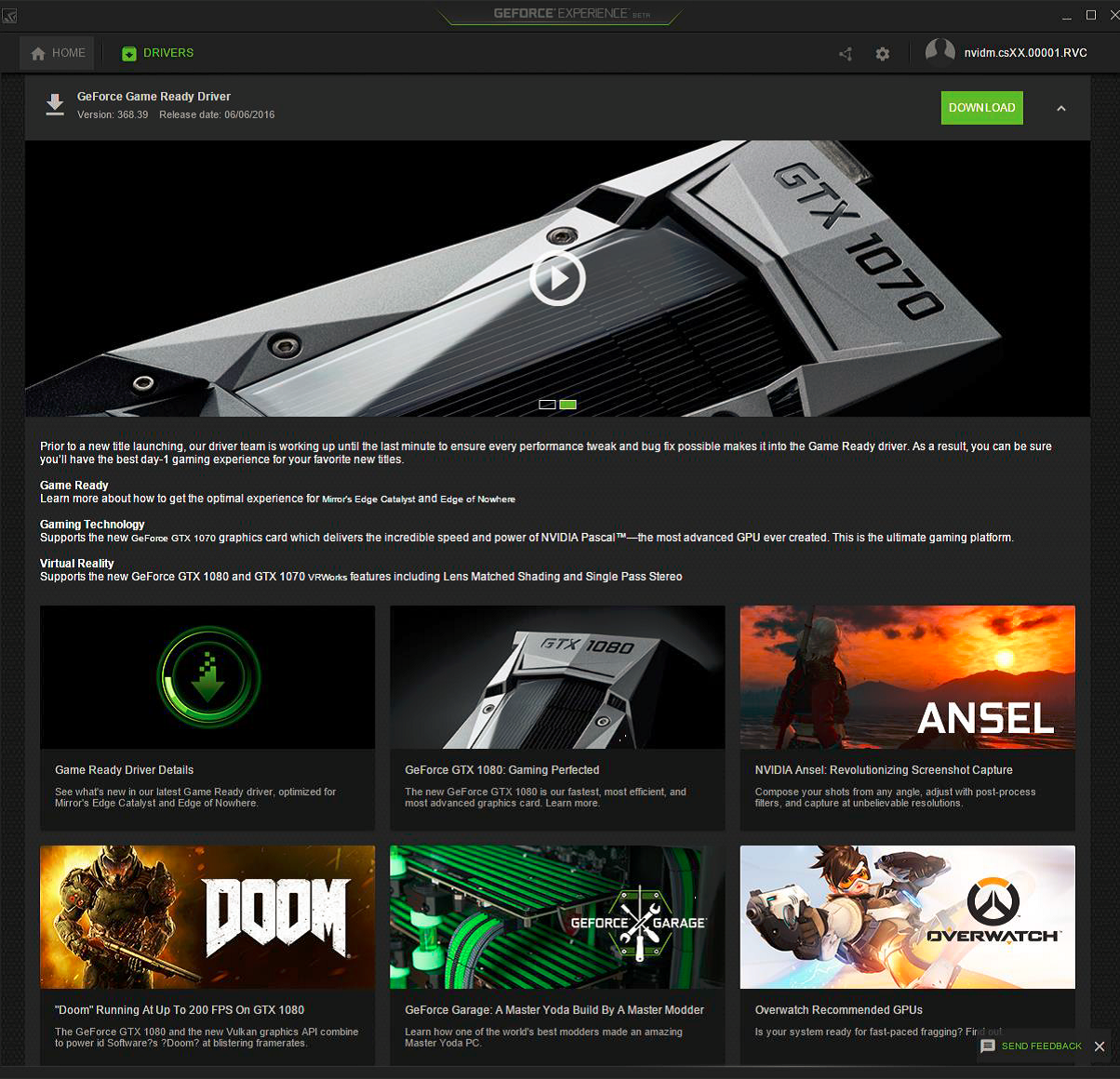 nvidia geforce experience not working