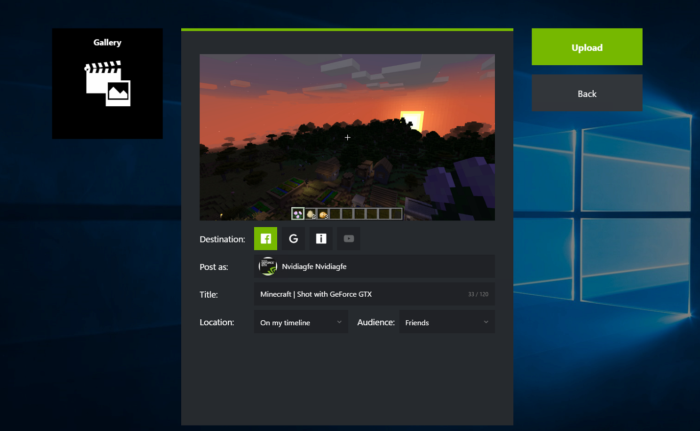 Geforce Experience The Best Way To Record And Broadcast Gameplay From Minecraft Doom And Other Opengl And Vulkan Games Geforce