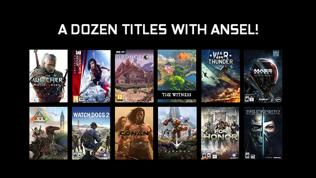 Over a dozen games have support for NVIDIA Ansel's game capture technology