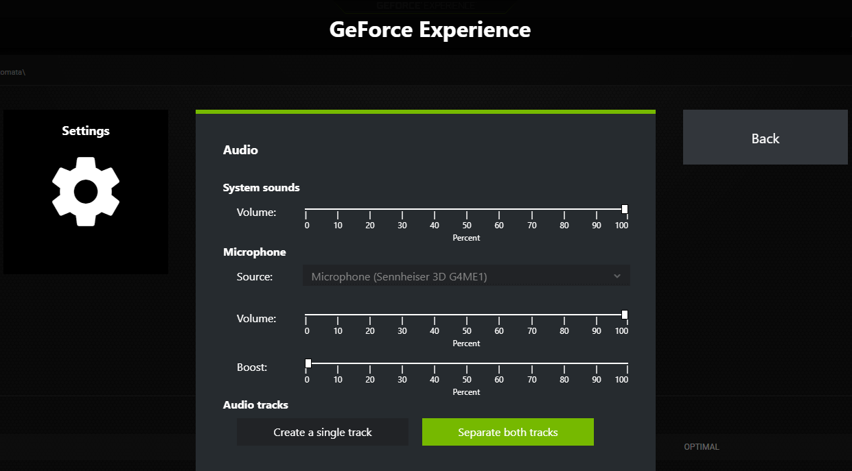 Geforce Experience 3 8 Beta では マルチトラック オーディオと高度なオーディオ オプションが追加されました