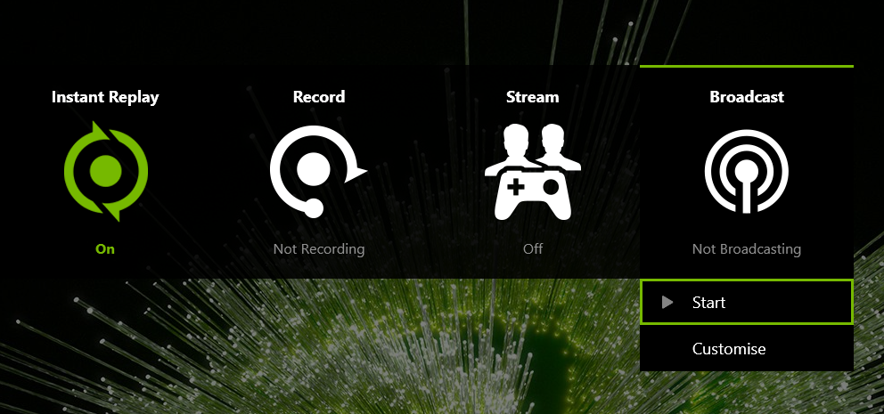 why cant i broadcast to stream from nvidia geforce