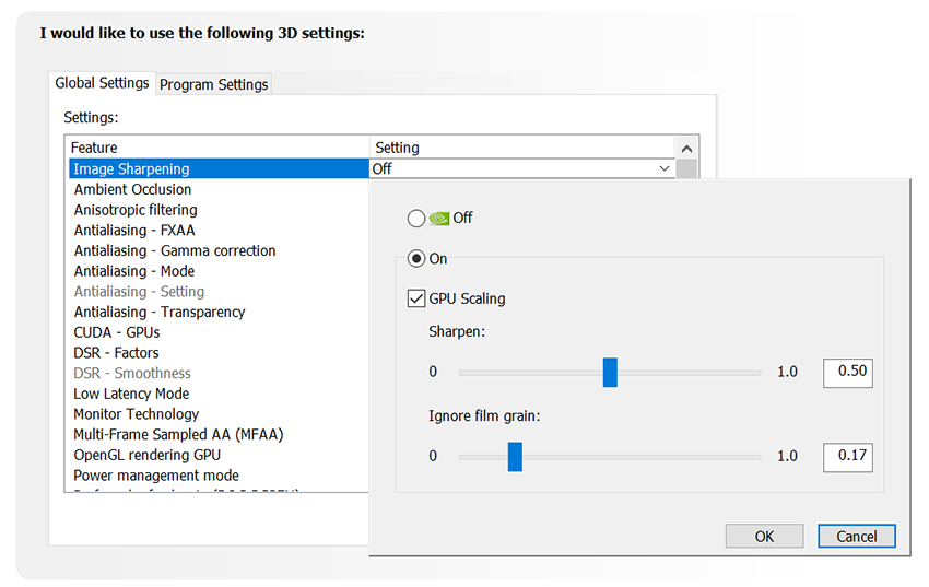 best nvidia control panel settings for gtx 1080 ti