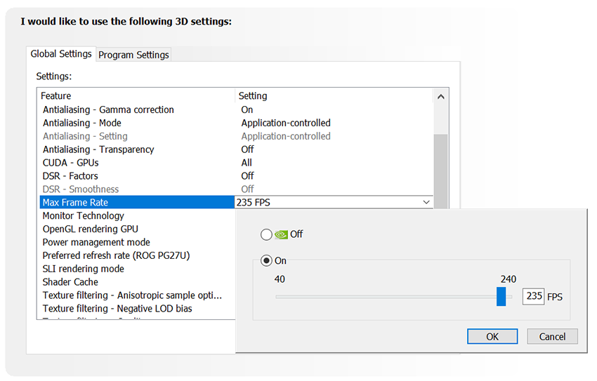 nvidia 3d settings for performance