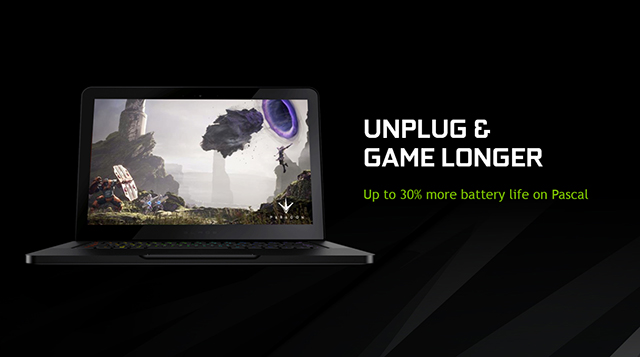 NVIDIA GeForce GTX 10-Series Laptops - Unplug and game up to 30% longer