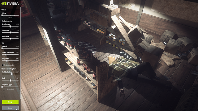 NVIDIA Photo Mode: Kona User Interface