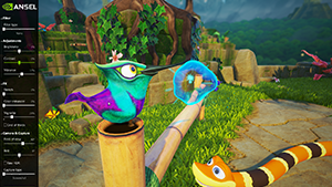 NVIDIA photo mode: Snake Pass User Interface