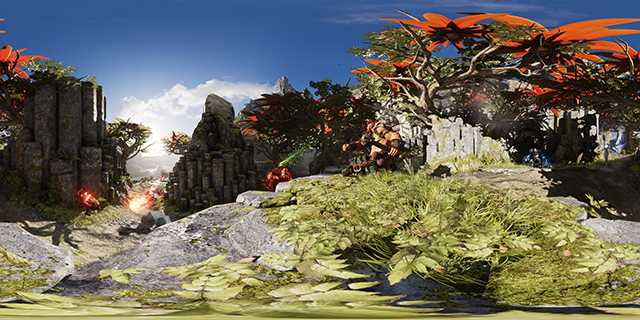 NVIDIA Photo Mode dans Paragon – Capture d’écran en Photosphère sur 360° NVIDIA Photo Mode: Paragon 360 Degree Photosphere Screenshot