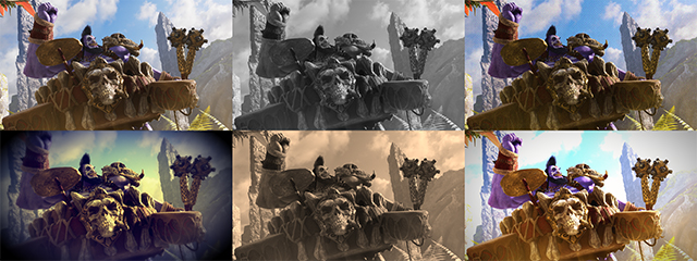 NVIDIA Photo Mode dans Paragon – Échantillon de filtres NVIDIA Photo Mode: Paragon Filter Collage