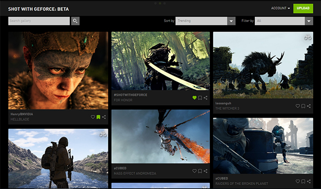 Peruse the Shot With GeForce website for unique NVIDIA Ansel screenshots, or filter and search for new images, and screenshots from specific games