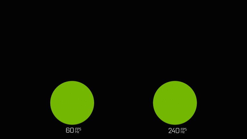  A bouncing ball that animates more smoothly at 240FPS/Hz