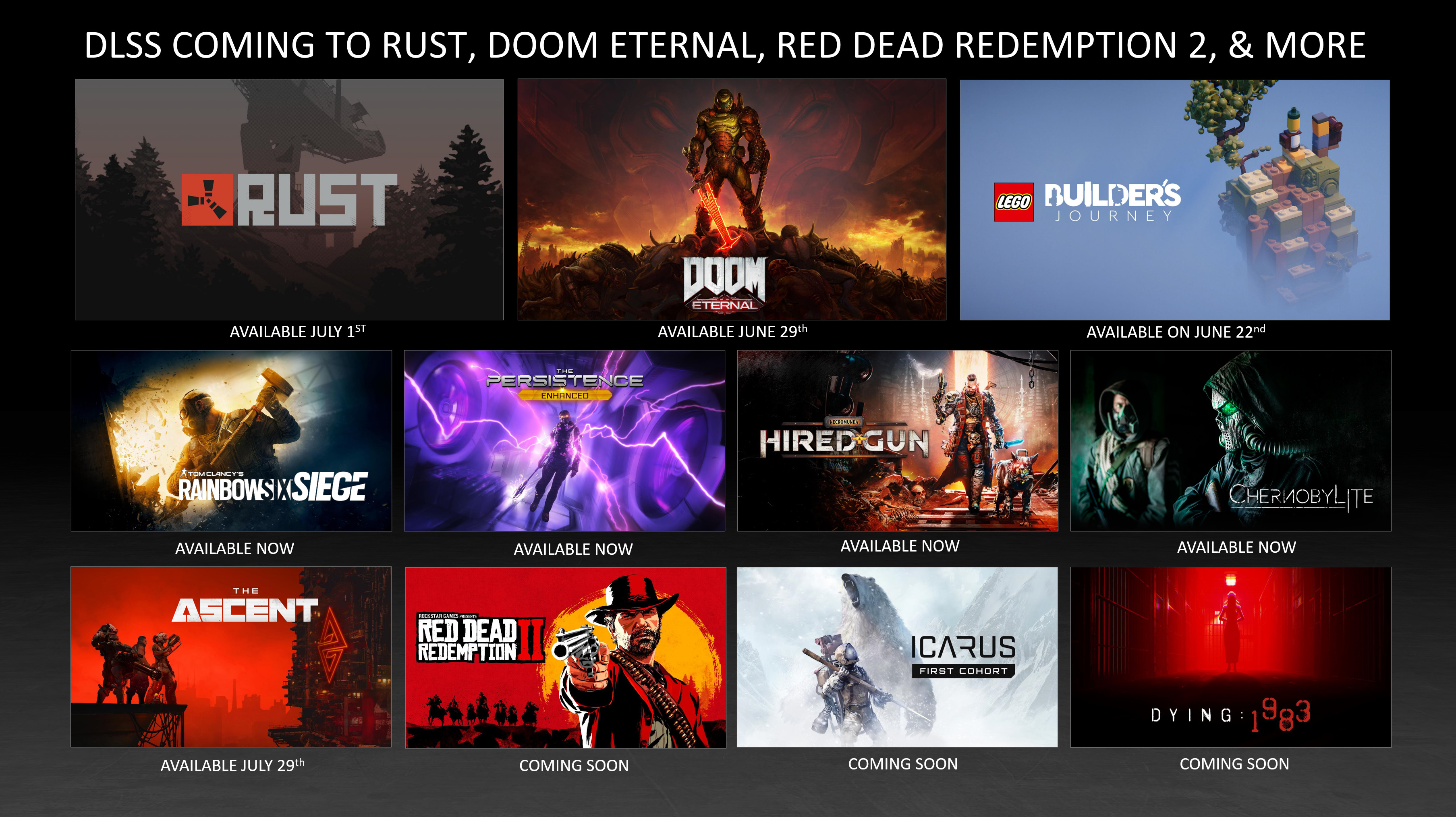 NVIDIA DLSS: Disponível em Rust, DOOM Eternal, LEGO Builder's Journey e  Mais Neste Mês, Notícias GeForce