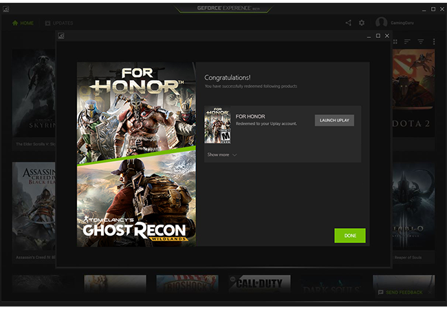 geforce redeem code free